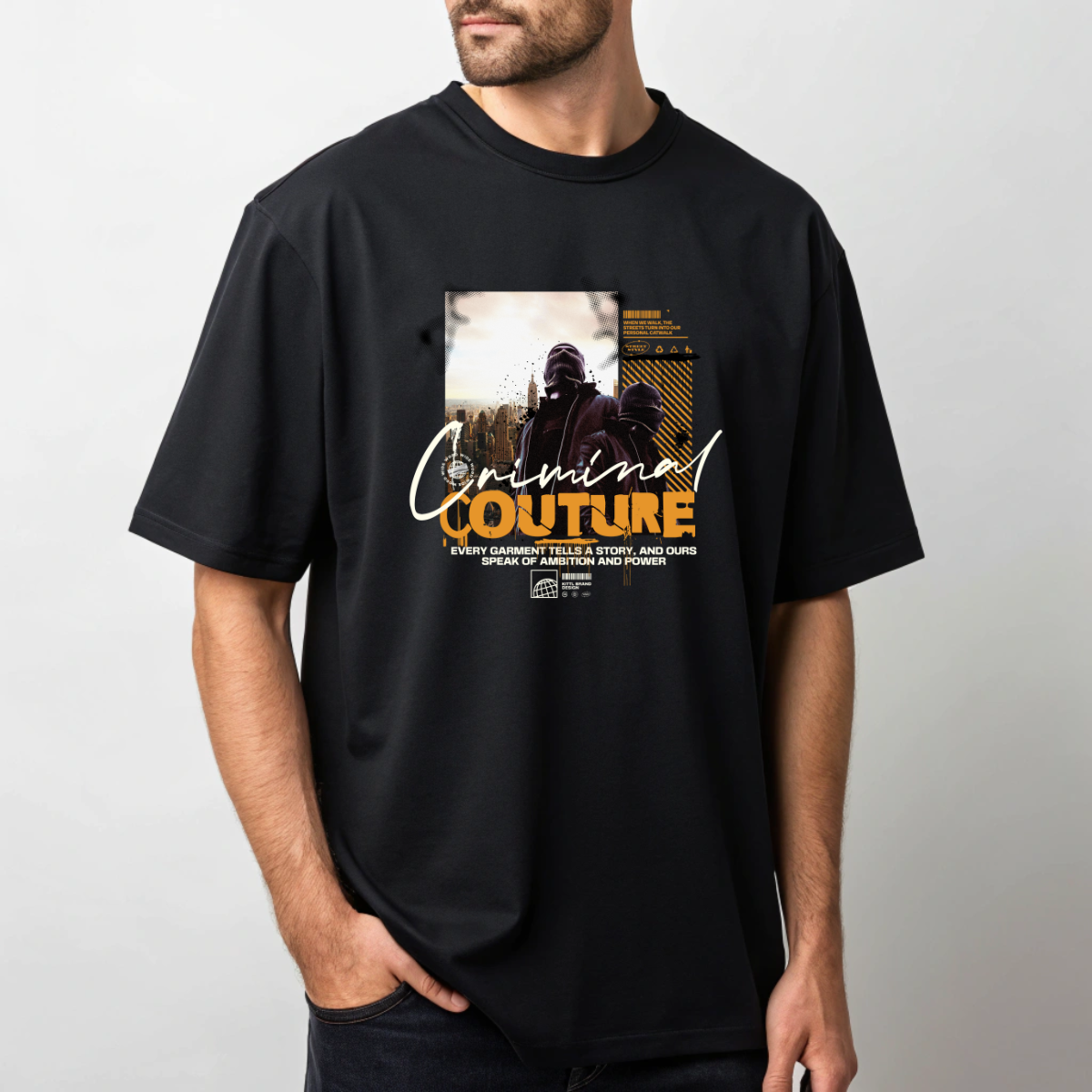 Men Conture Graphic Printed Oversize T-shirt