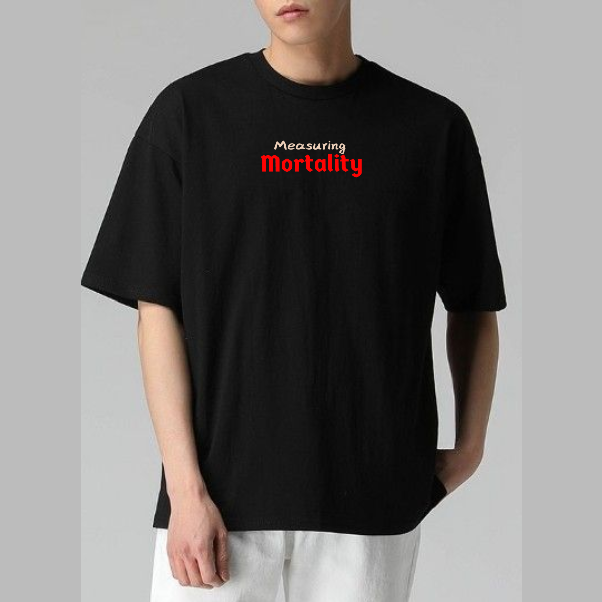 Men Mortality Graphic Printed Oversize T-shirt
